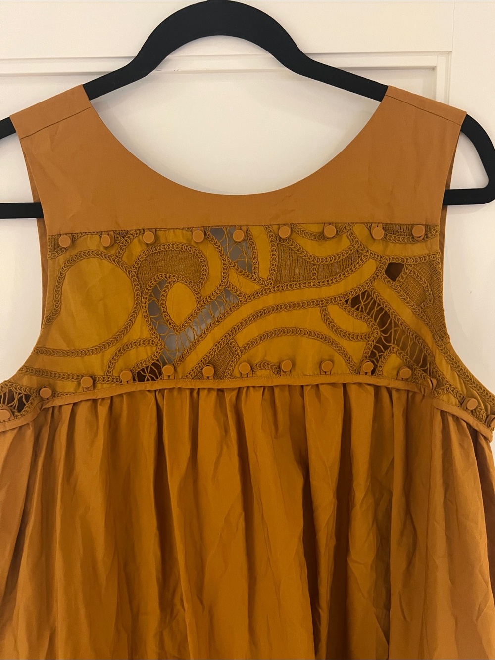 Banana Republic Mustard Yellow Sleeveless Midi Dress - Picture 3 of 4